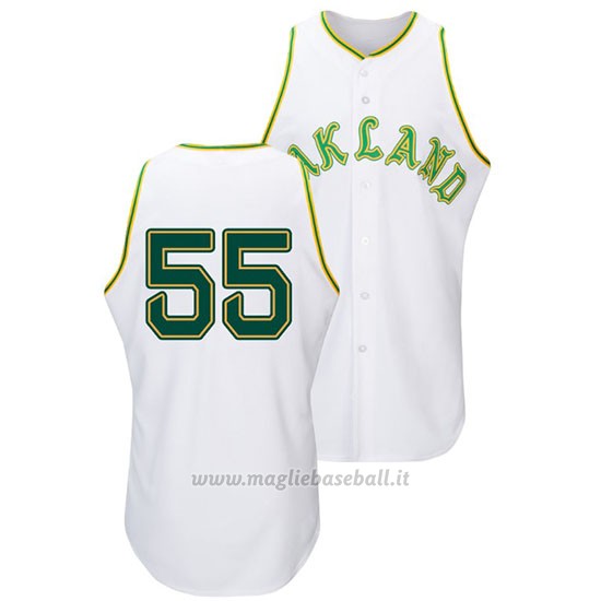 Maglia Baseball Uomo Oakland Athletics Sean Manaea Throwback 1968 Bianco